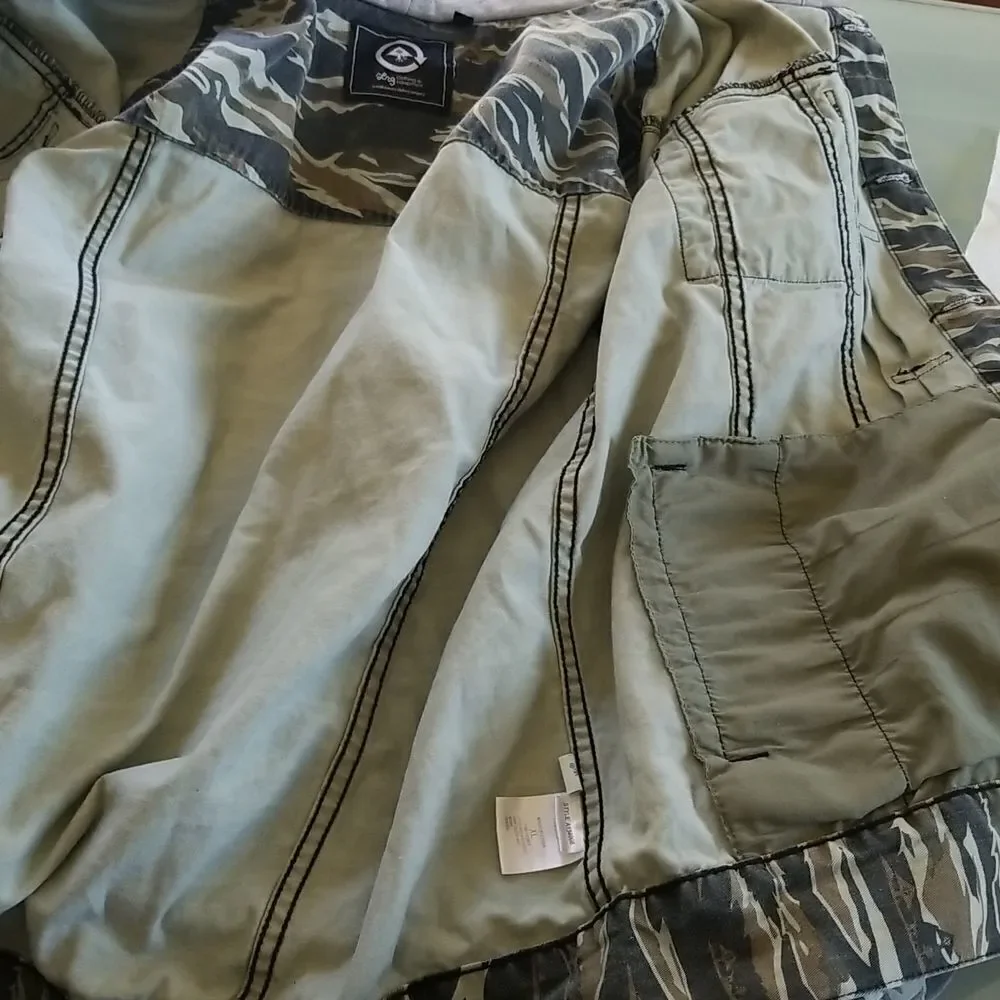 LRG Camo Hoodie Jacket‎ Gorpcore Adventurecore Size XL